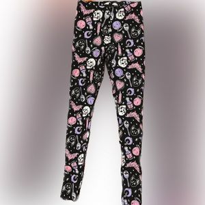 Spooky Goth Halloween Leggings Women’s Sz Small